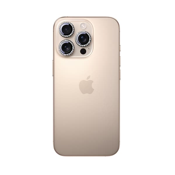 iPhone 16 Pro/16 Pro Max linsskyddsglas – svart