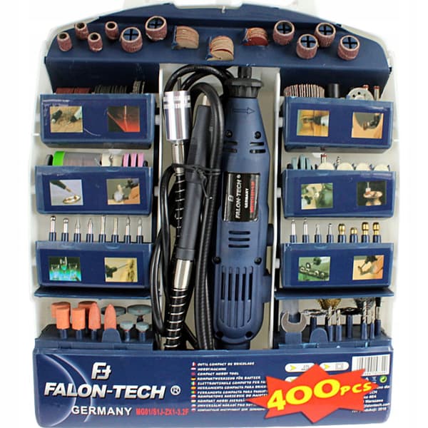 Falon-Tech Mini-sliber 270W + Fleksibel aksel + 400 tilbehør