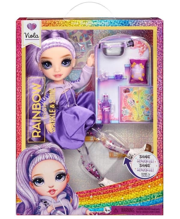 Regnbue Høj Glitter & Shine Modedukker Viola