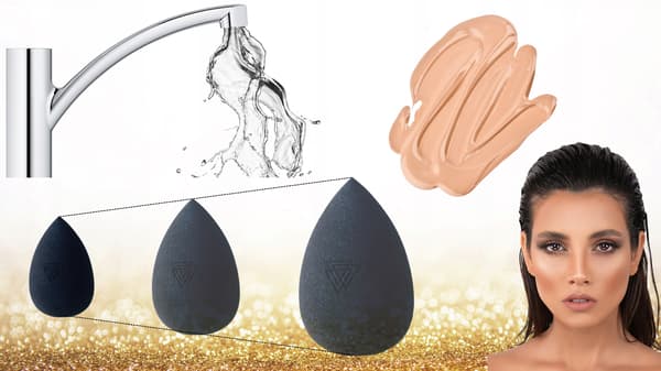 Sæt Professionel Makeup Svamp + Brynbørste