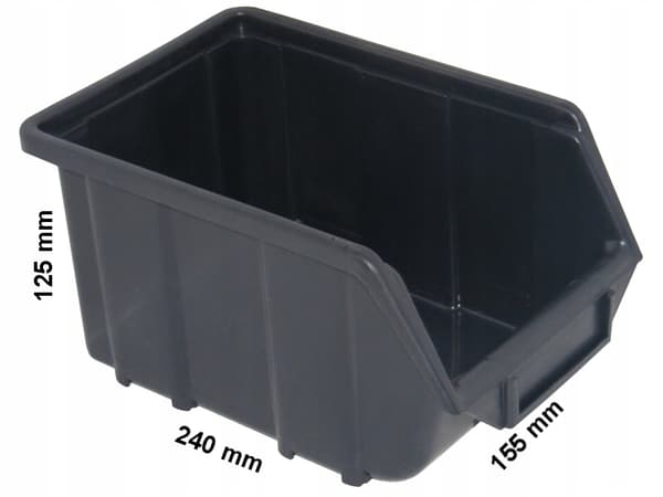 Förvaringslåda – Ecobox medium | Svart