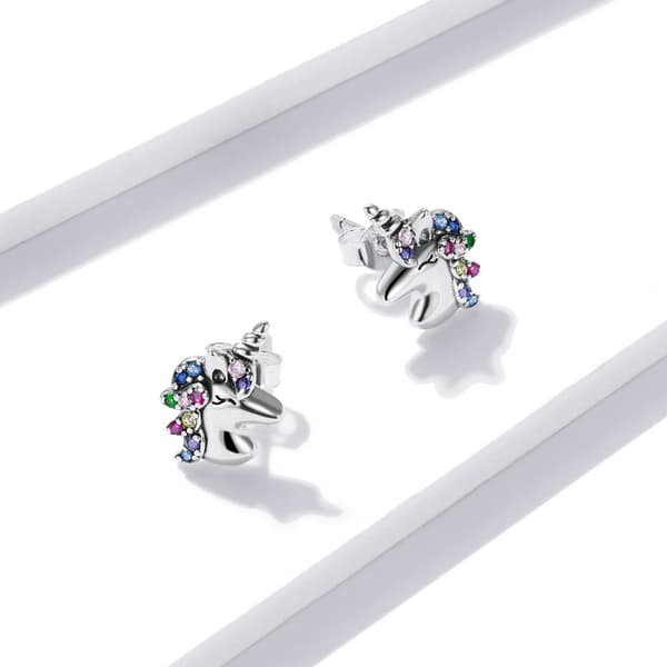 Pendientes de Plata Pendientes Unicornio Plata 925