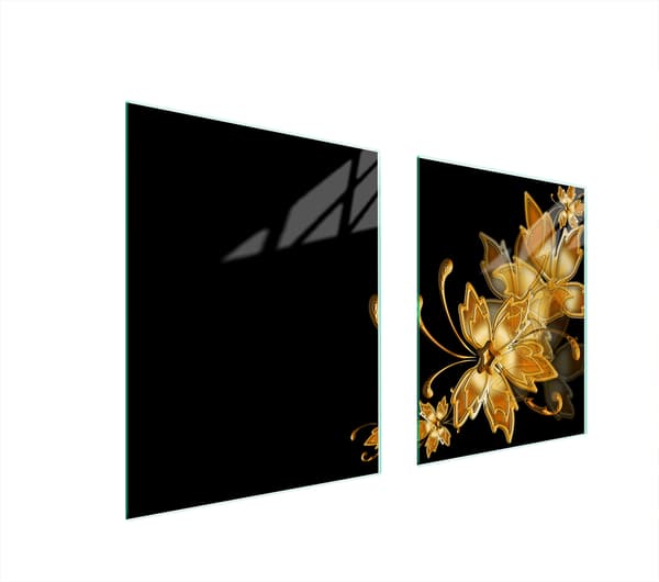 GLASSKYDDSPLÅT FÖR SPIS 85x52 GULD