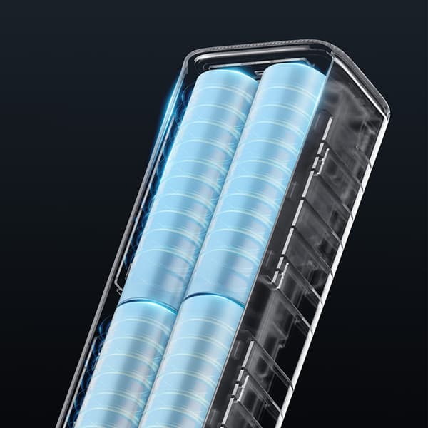Powerbank 10000mAh USB-C USB-A 150W - sort