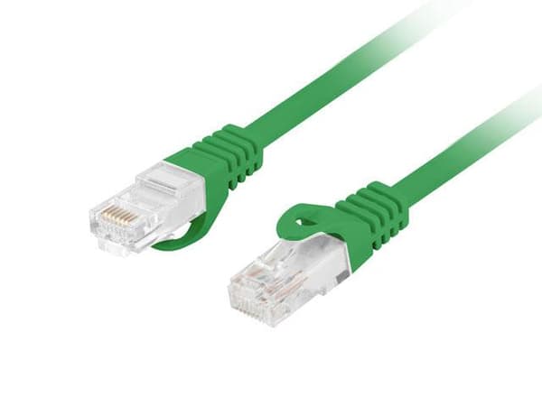 Patchkabel Lanberg UTP kat.6 1m LSZH CU fluke bestået grøn
