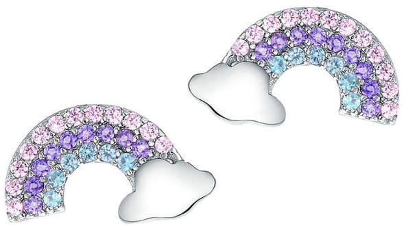 Pendientes de plata Pendientes arcoíris Plata S925