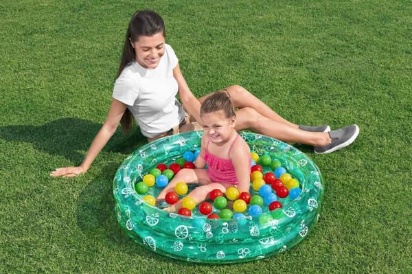 Grön pool 91x20cm + BESTWAY bollar