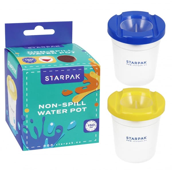 STARPAK SPILLFRI VATTENMUGG MED LOCK FÖR MÅLNING