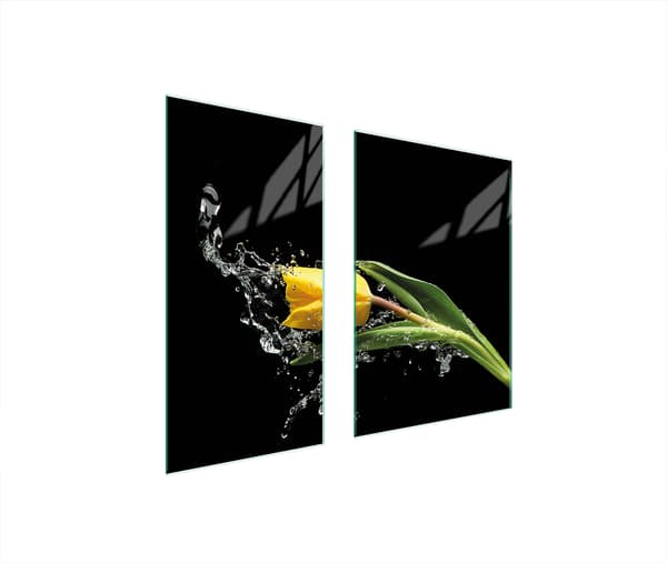GLASBESKYTTELSESPLADE 75x52 TULIPANE