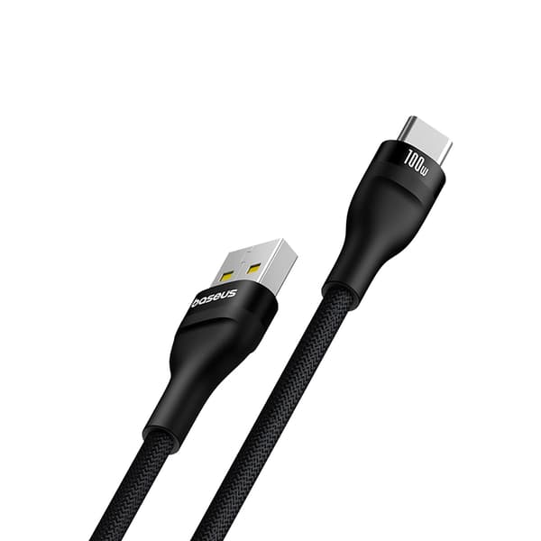 Flash 2 USB-A - USB-C 100W 2m kabel - Svart