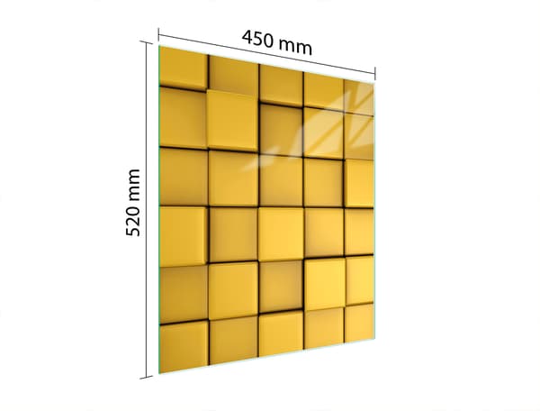 SKÄRBRÄDA I GLAS 45x52 MÖNSTER