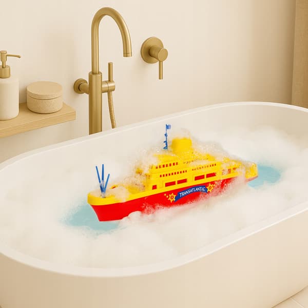 Klassisk stor skibslegetøj til badekar, badevandog pool 47 cm