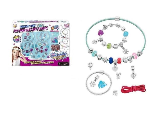 DIY-sæt til at lave armbånd med charms