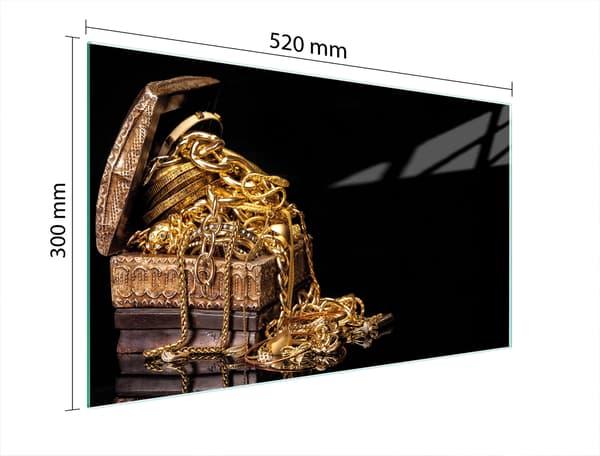 SKÄRBRÄDA I GLAS 52x30 GULD