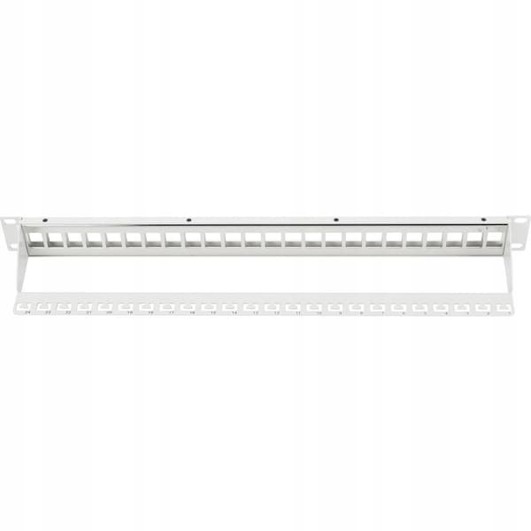 DIGITUS 19" 24-ports 1U patchpanel til Keystone-moduler (RAL 7035)