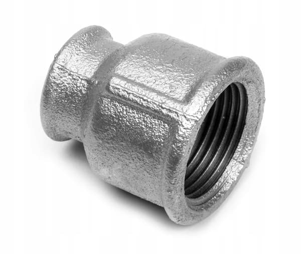 Galvaniseret reducermuffe 1 1/2x1 1/4 tommer