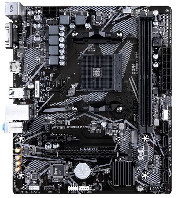 Gigabyte A520M K V2 bundkort