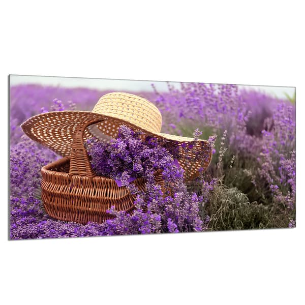 Glasskydd för spishäll 90x52 Lavendel