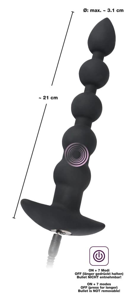 Black Velvets Perler Vibrerende Analplug