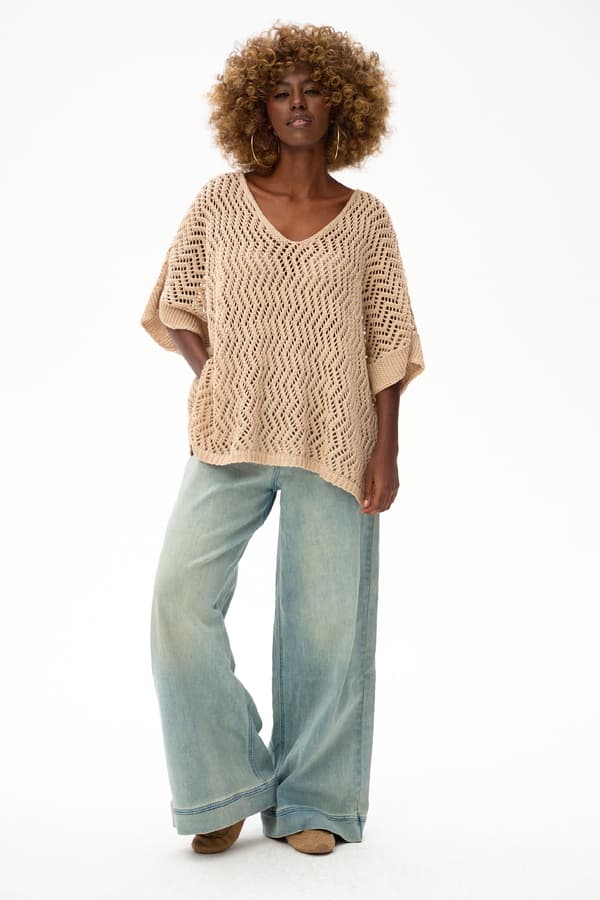 Damebluse DżoDżo Lys Beige Universal