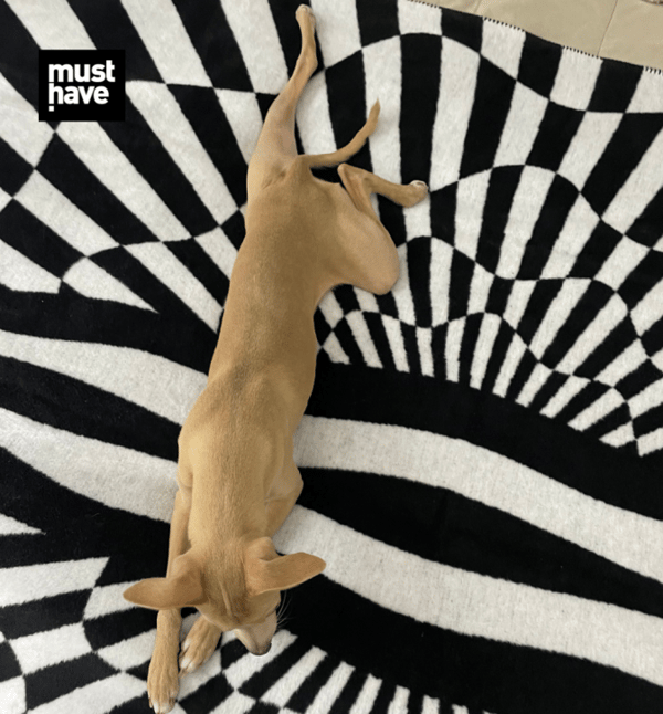 Bomuldstæppe OP-ART Kraft Kat