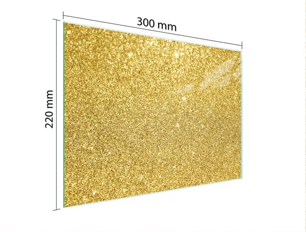 GLAS SKÆREBRÆT 30x22 GULD