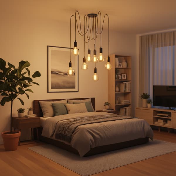 ARANE SPIDER loftslampe, 8 arme, til LED, 8x E27 LUMILED