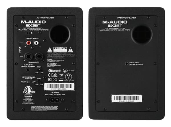 M-AUDIO BX3 BT Studiomonitorer, 50W, Bluetooth, Svart