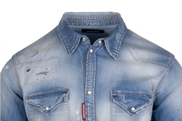 DSQUARED2 Herr D2 Denim Jeansskjorta - Storlek: IT48