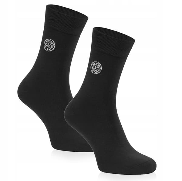 BSM-01 SORT 39-42 Ensfarvede KOMFY sokker