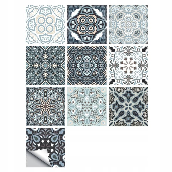 Selvklæbende PVC-patchwork-paneler sæt med 10 tapet 20x20cm ZM-06-004
