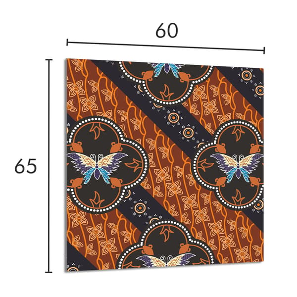 GLASPANEL FÖR KÖK 60x65 Fjäril