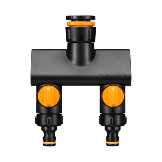 Fiskars Comfort dobbelt kranforbindelse slangadapter til kran 21-33mm