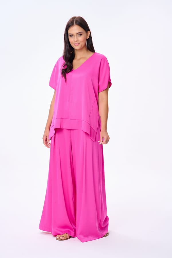 Damblus i plusstorlek, fuchsia, universal