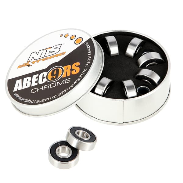 ABEC-9 RS GRAPHIT CHROME KULLAGER (8 st) METALLASK NILS EXTREME