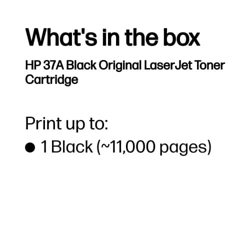 HP 37A (CF237A) tonerpatron, sort