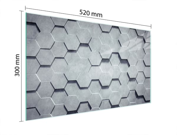 SKÄRBRÄDA I GLAS 52x30 MÖNSTER