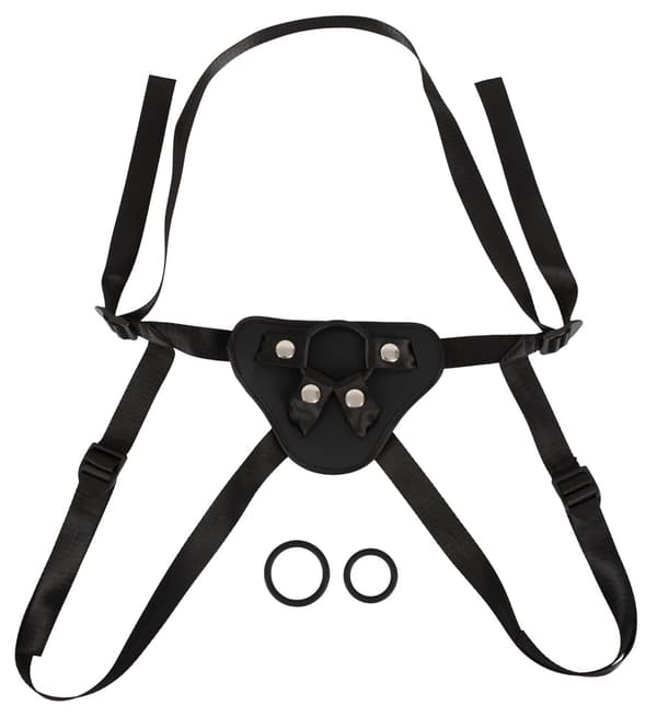 Vegansk fetisch läderstrap-on sele SL