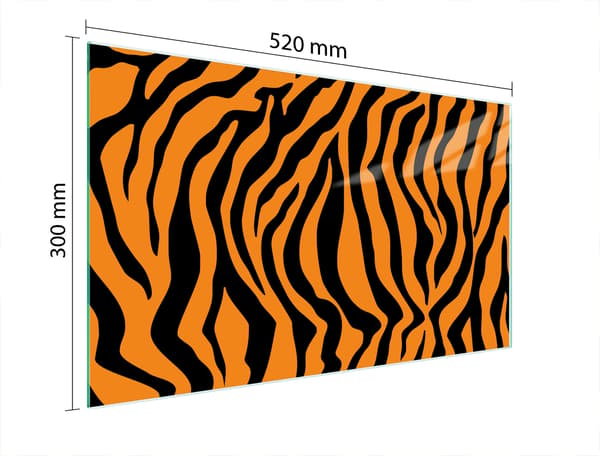 GLAS SKÄRBRÄDA 52x30 TIGER