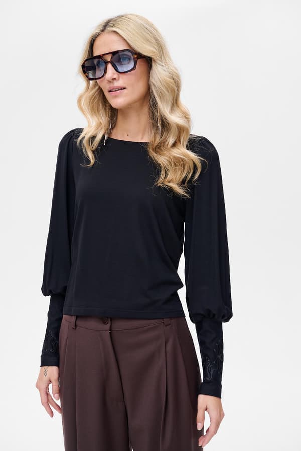Miro Sort Damebluse Miro Sort Damebluse 36/38