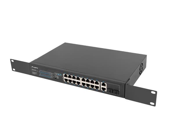 LANBERG SWITCH RACK 19 16X 100MB POE /2X COMBO