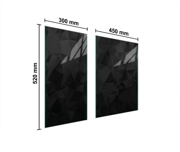 GLASSKYDDSSKIVA 75x52 SVART