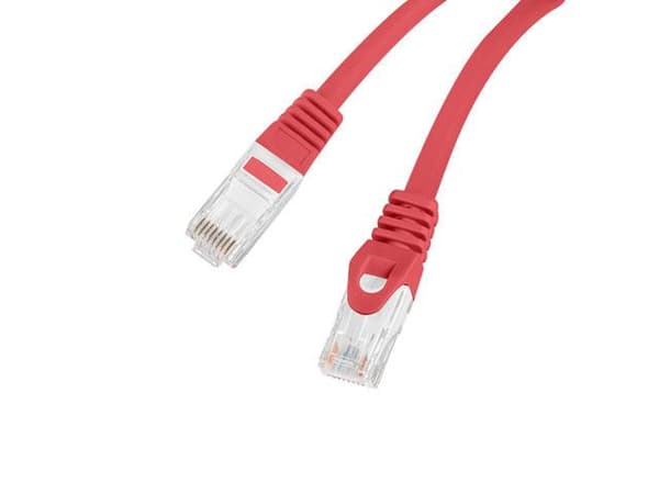 Patchkabel Lanberg UTP kat.6 2m LSZH CU fluke bestået rød