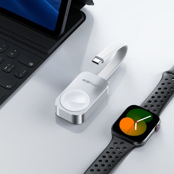 Trådlös laddare för Apple Watch 5W - silver