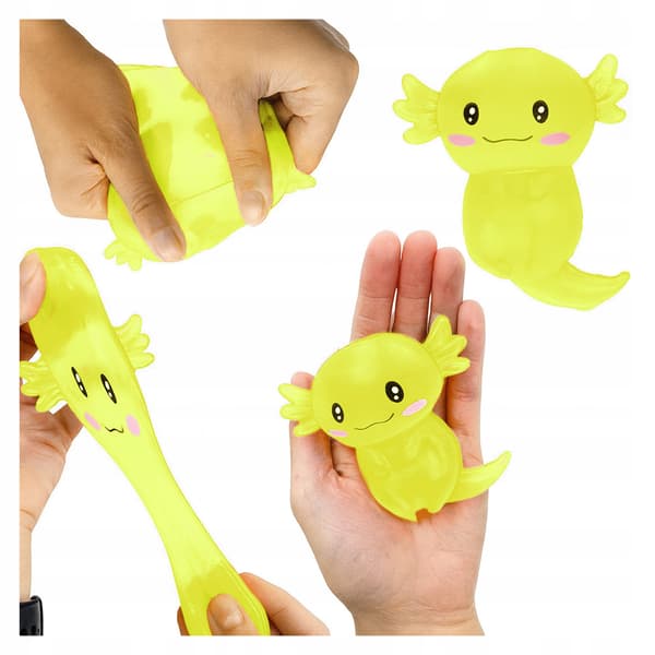 Sensorisk Axolotl anti-stress squishie gul