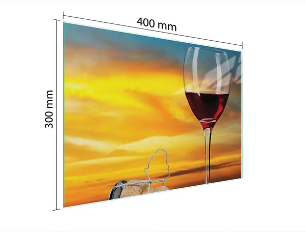 GLAS SKÆREBRÆT 40x30 VIN