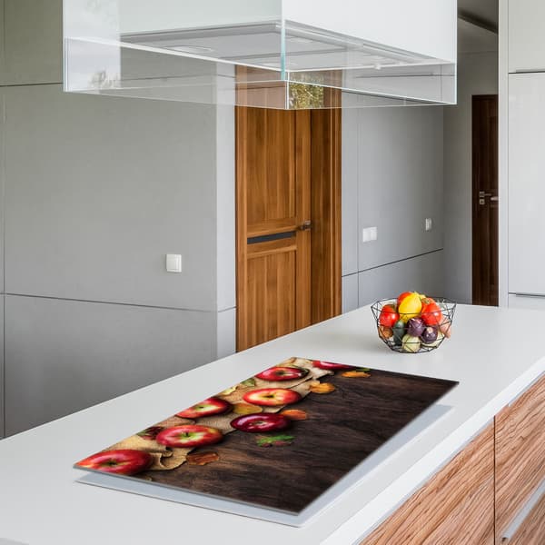 Glasskydd för spishäll 90x52 Äpplen