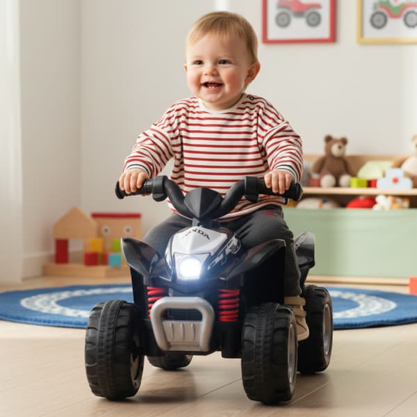 Honda TRX 30W LED batteridriven fyrhjuling sort