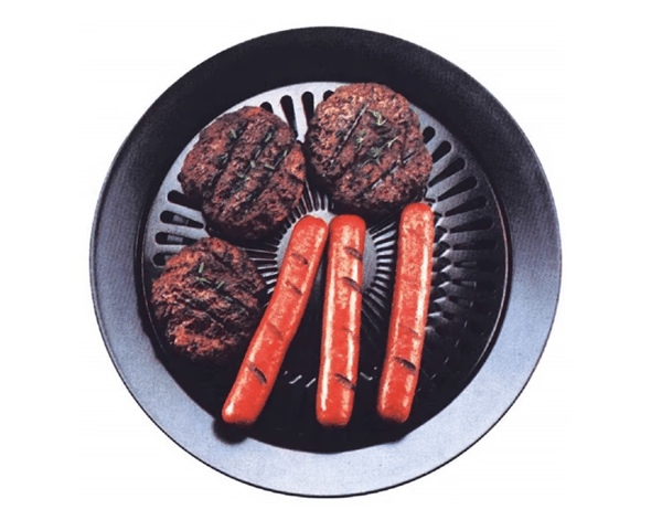 Grill grilltilbehør TIL campingkomfur 32 CM sort dobbelt NON-stick
