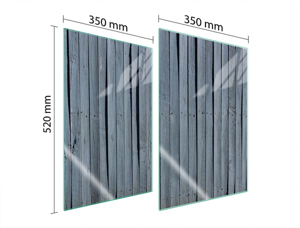 GLASSKYDDSPLÅT FÖR KÖK 2x35x52 TRÄ